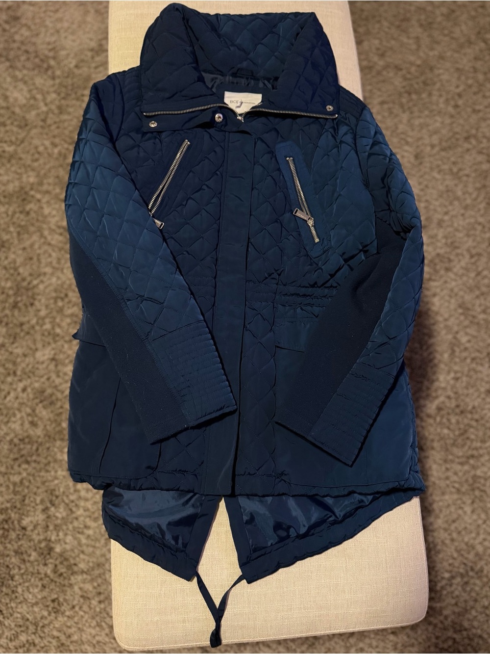 Quilted bcbgeneration Women’s Jacket with Zip Pockets